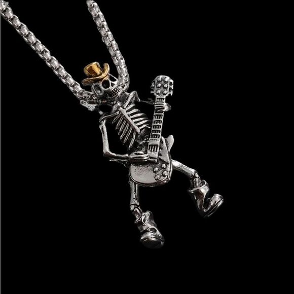 GUITAR PLAYING SKELETON - Picture 3 of 3